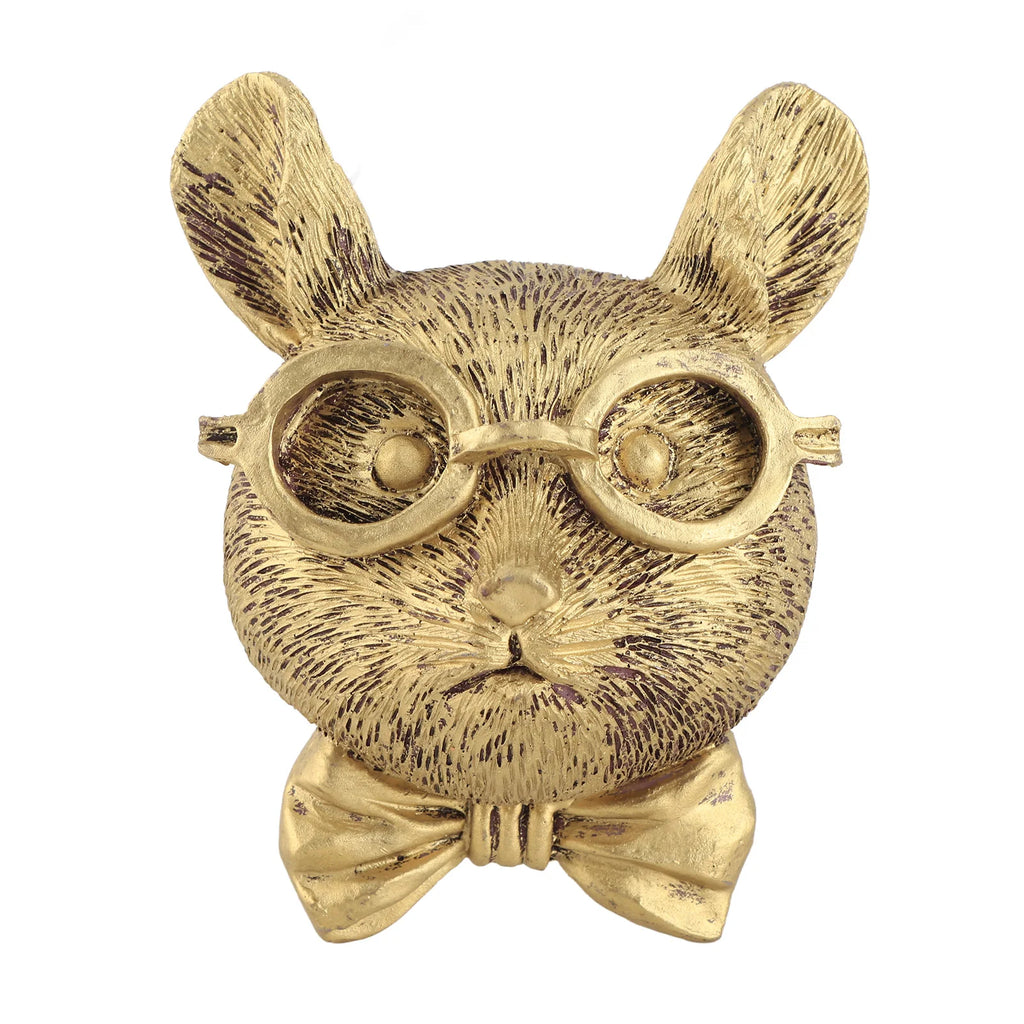 Home Decor Waterproof Bronzed Resin Animal Hanging Sculpture Sunscreen Animal Head Wall Hanging Ornaments Hanging Ornaments