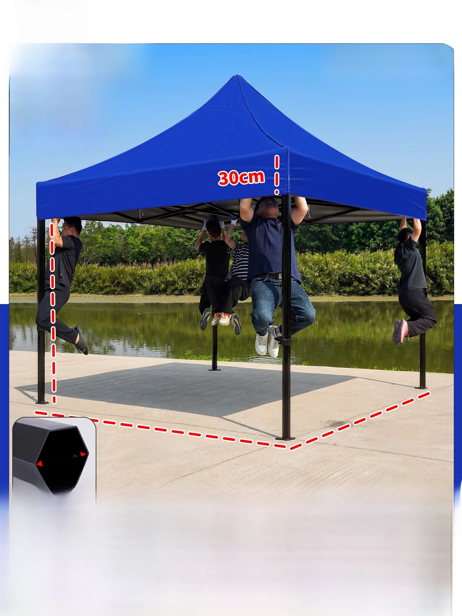 Thiened Four-Legged 3x6 Meters Tent Outdoor Rain And Sun elter Stall Special Outdoor Cam Travel Supplies Canopy