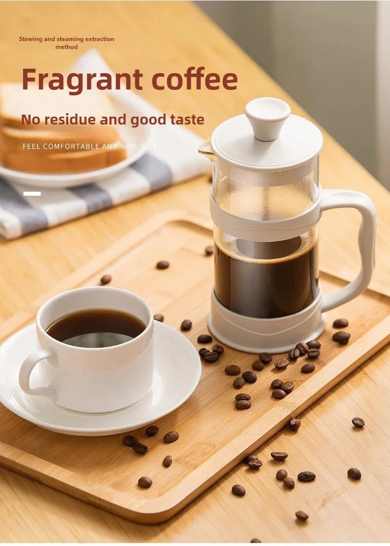 350/800/1000ml French Press Coffee Pot Multifunctional Home Hand Punch Pot Transparent Glass Coffee maker Coffee Accessories