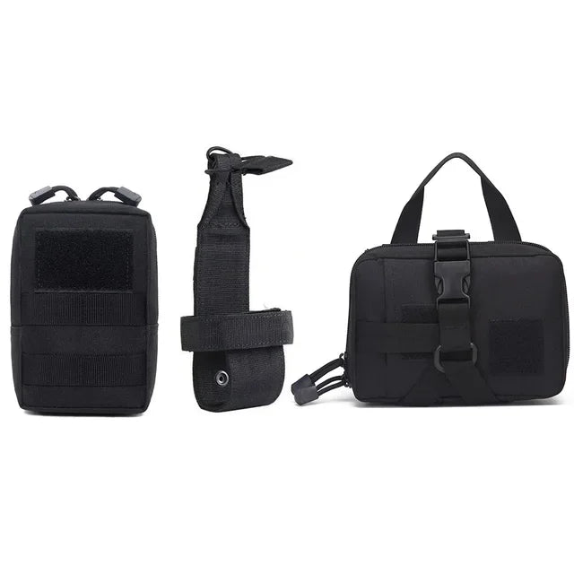 Tactical Dog Harness Bag Set Durable Pet Pocket Food and Water Carrier For Dogs Outdoor