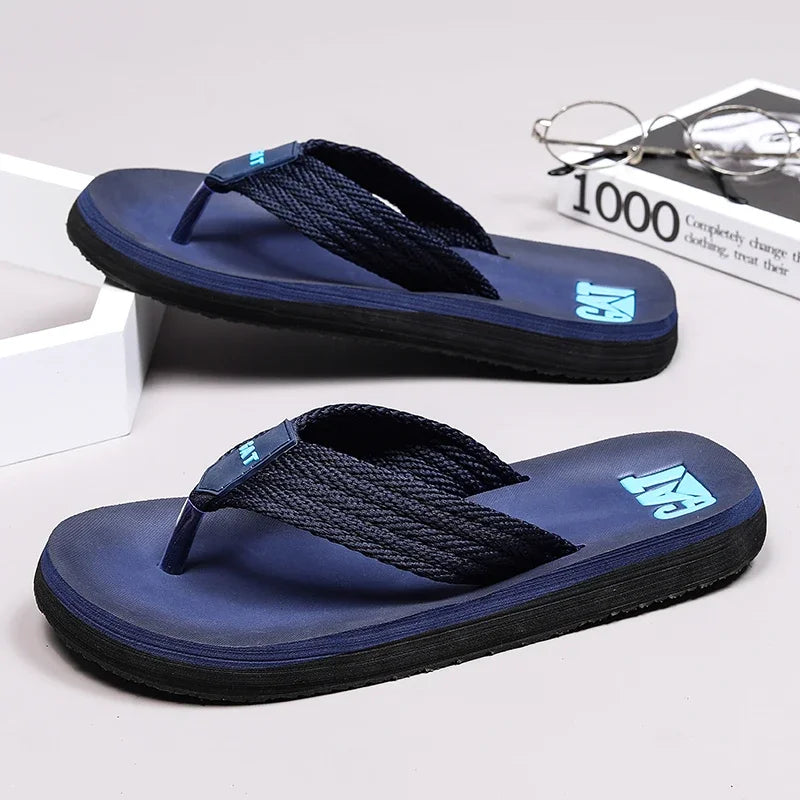 Men's Flip-flops Summer Outdoor Casual Beach Shoes Breathable Lightweight Soft-soled Slippers Non-slip Wear-resistant Sandals
