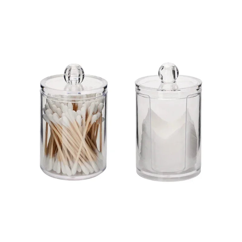 Acrylic Storage Organizer Bins for Cosmetics, Cotton Pads, Makeup, Jewelry, Swab Box