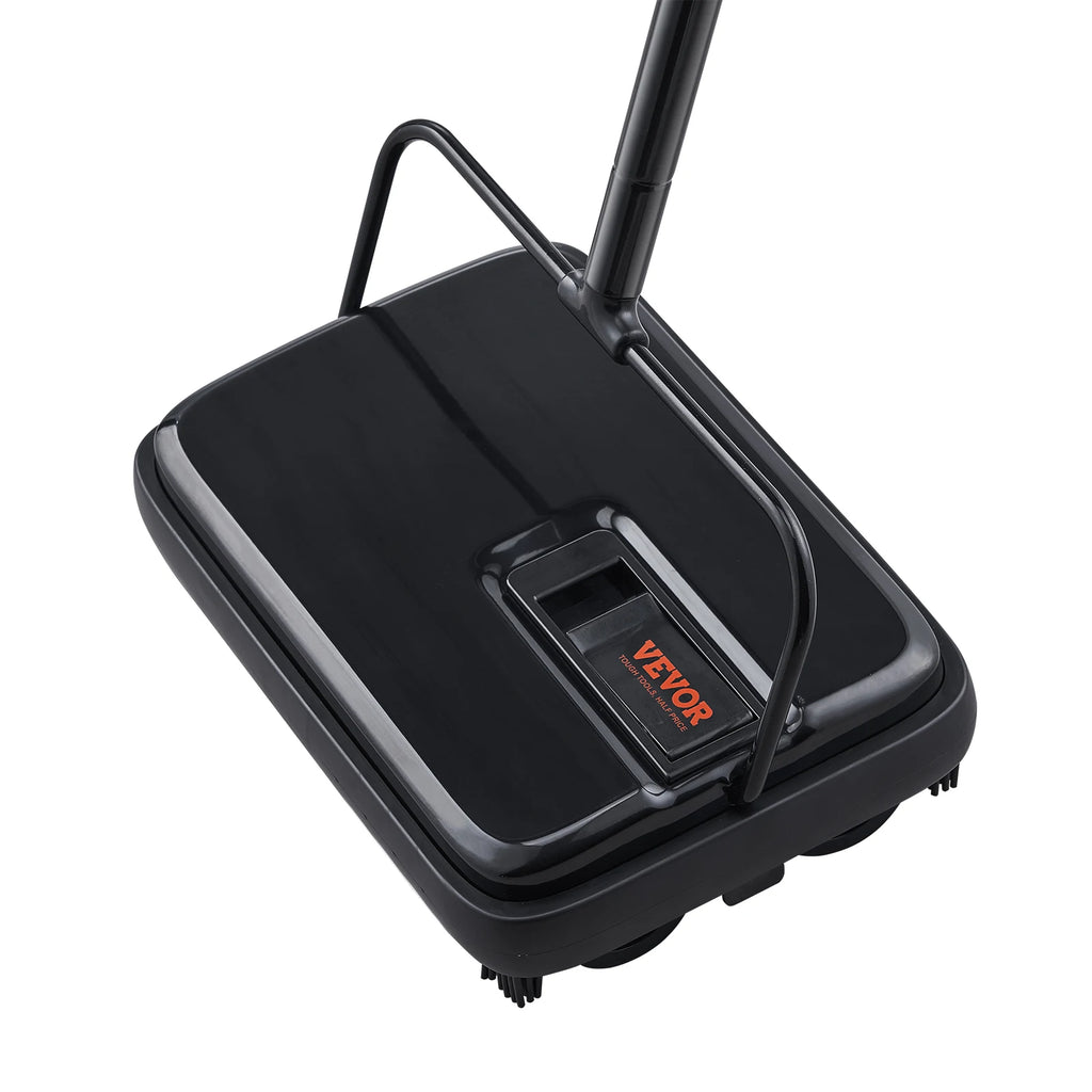 Carpet Sweeper, 7.87 In Sweeping Paths, Floor Sweeper Manual Non Electric, 300 Ml Dustbin Capacity With Comb For Home Office