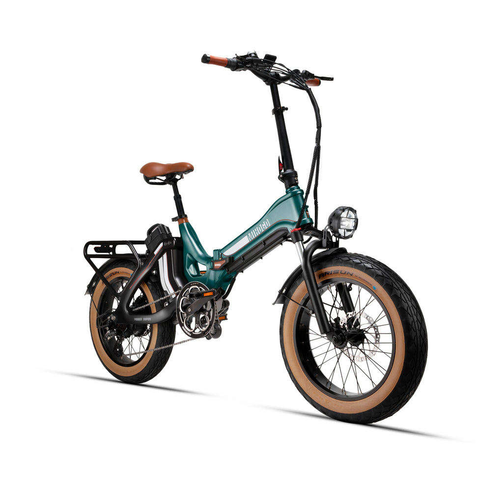 MIHOGO ONE Adult Electric Bicycle 750W City Ebike 48V 12.8+16AH Dual Batteries E-bike 20"Fat Tire Foldable Electric Bike