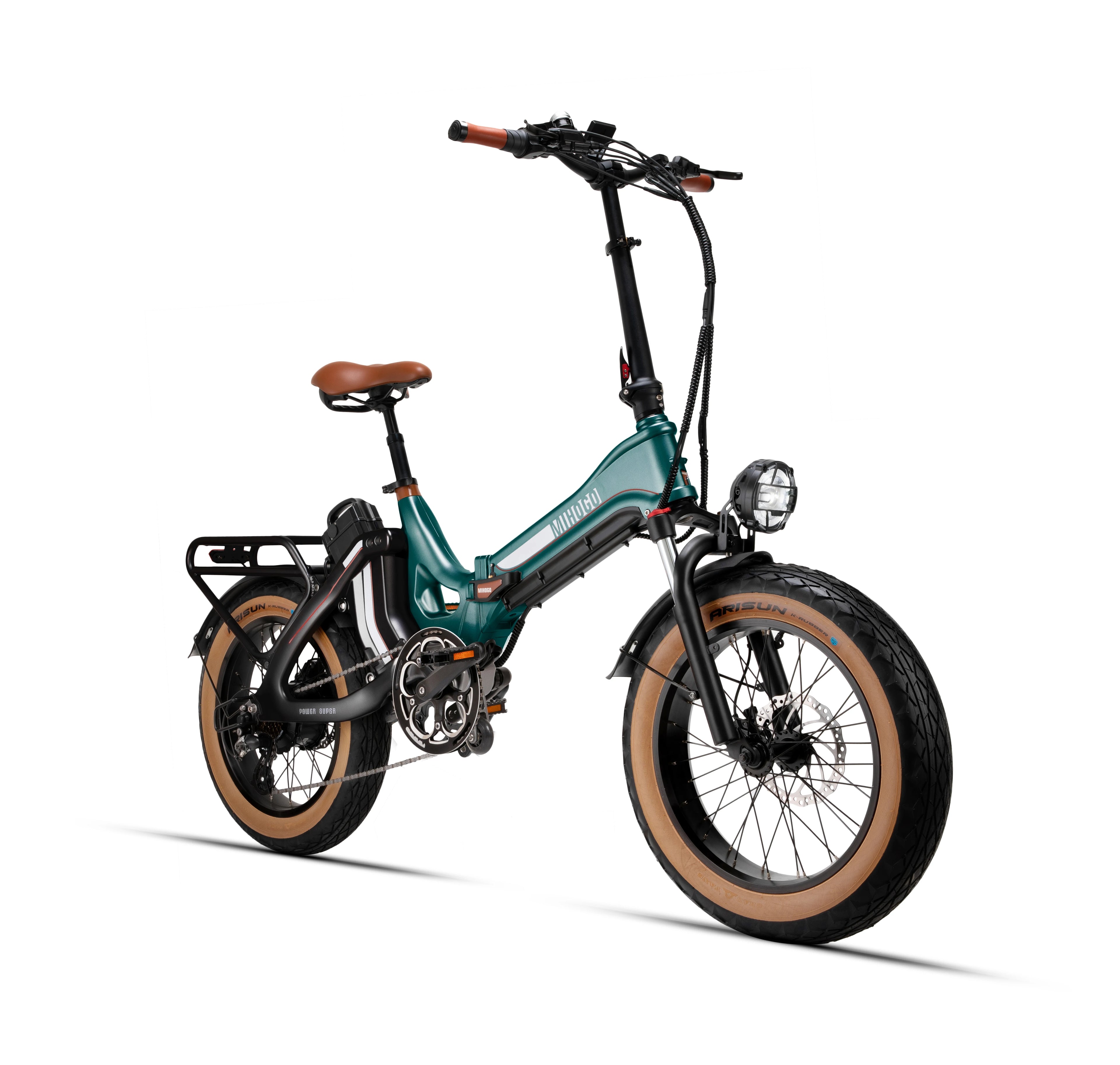 MIHOGO ONE Adult Electric Bicycle 750W City Ebike 48V 12.8+16AH Dual Batteries E-bike 20"Fat Tire Foldable Electric Bike