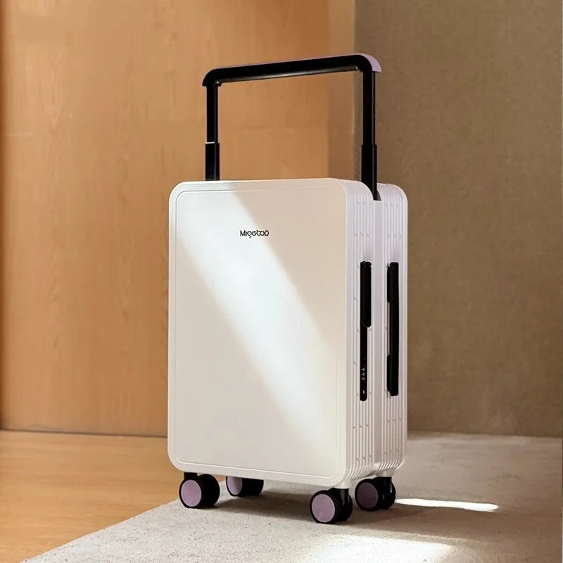 Wide Handlebar Rolling Luggage High-quality Durable PC Material Travel Balance Trolley Suitcase with 360° Spinner Wheel TSA Lock