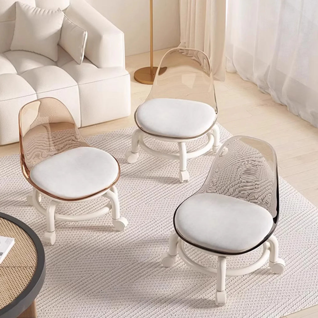 Universal wheel small stool household pulley low stool backrest strong and durable portable outdoor mobile small bench