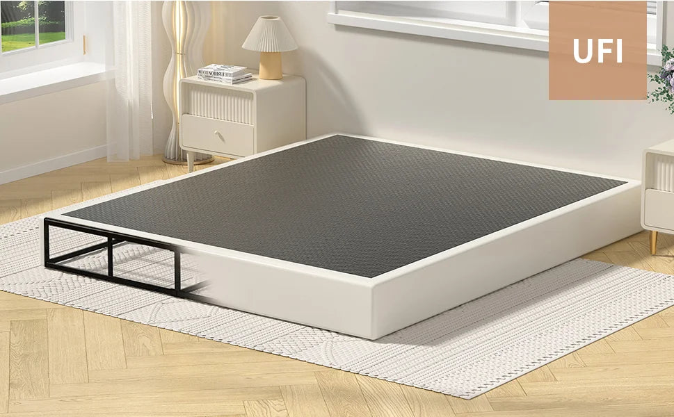 7-Inch Height, UFI Basic Model Intelligent Mattress Box Spring, Noiseless Steel Frame, Anti-Slip Design, Easy to Assemble, Iron