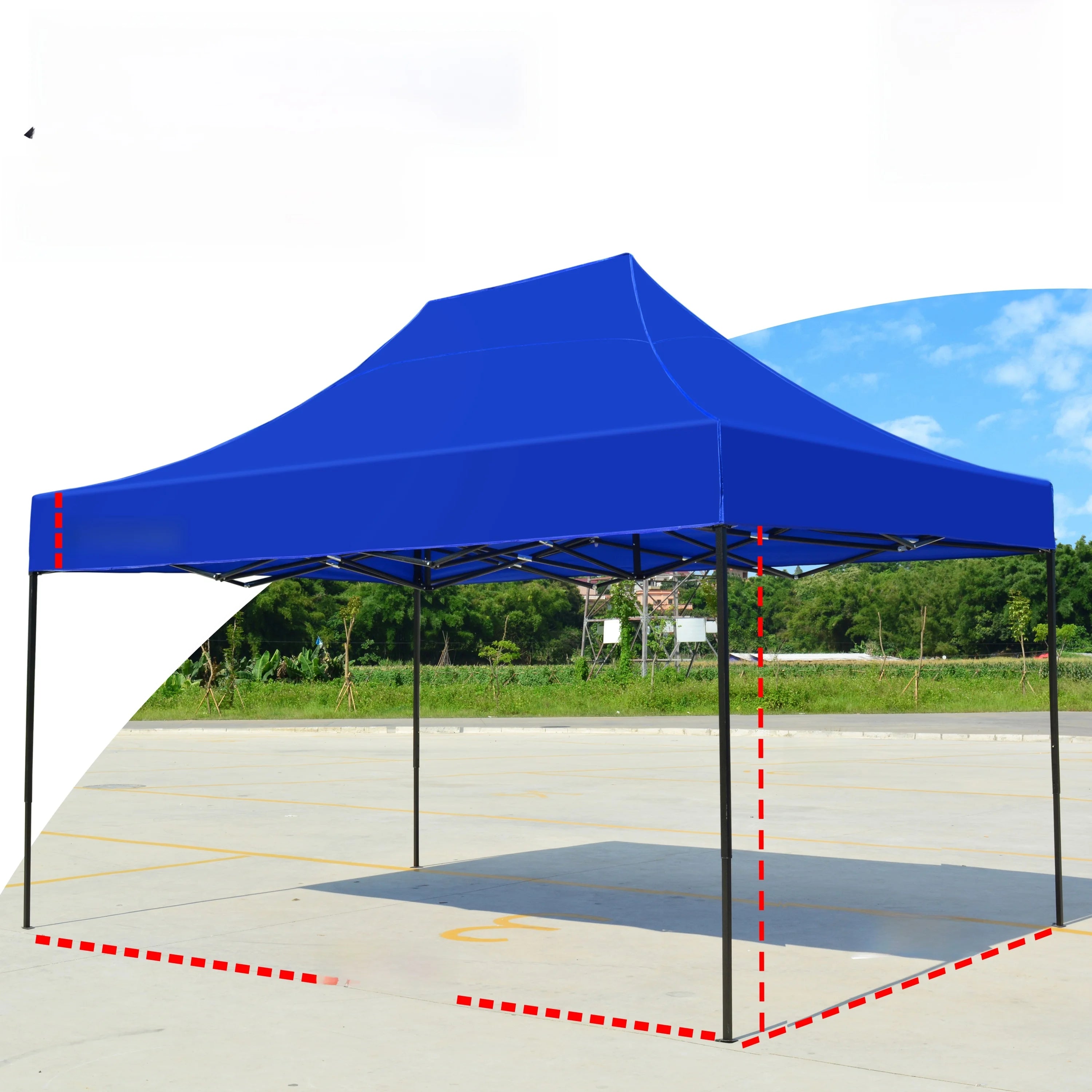 Thiened Four-Legged 3x6 Meters Tent Outdoor Rain And Sun elter Stall Special Outdoor Cam Travel Supplies Canopy