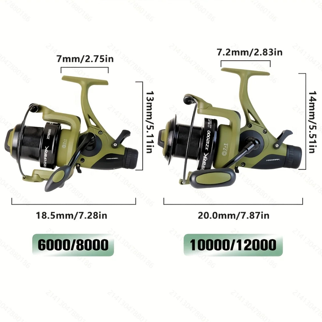 Fishing Spinning Reel Wheel 7+1 stainless steel 4.9:1 Bearings fishing supplies Reel 6000-12000 fishing accessories equipment