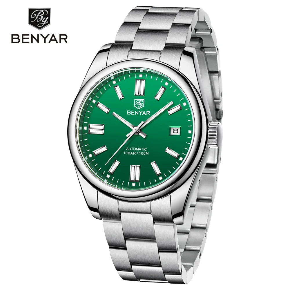 2025 New BENYAR Mens Watches Automatic Watch For Man Mechanical Wristwatch Top Luxury Watch Men Sapphire Mirror Waterproof Clock