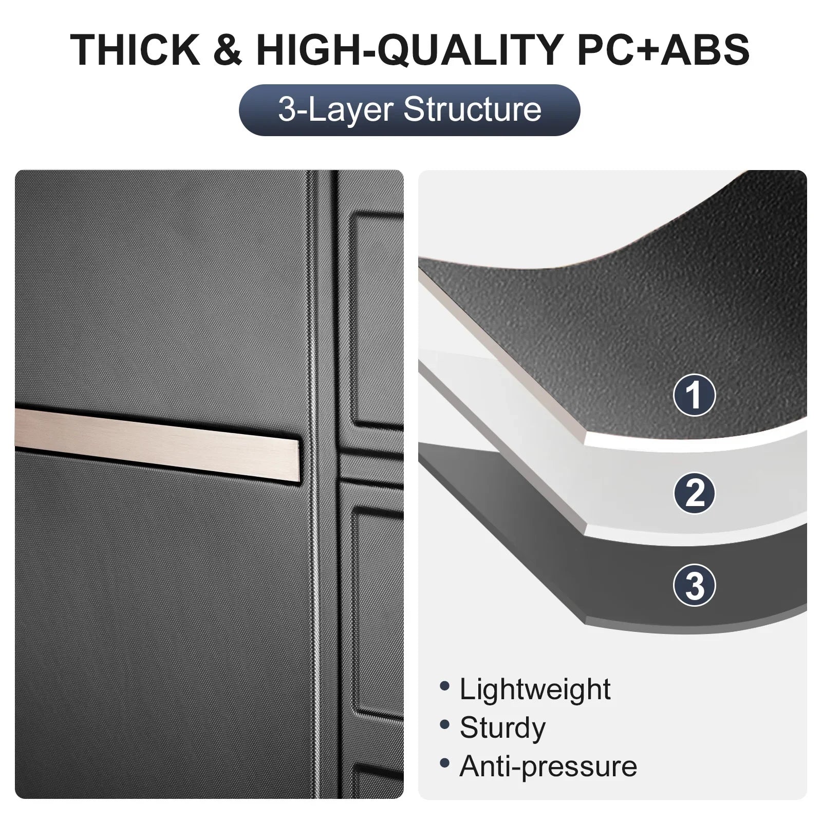 Luggage Expandable Suitcase, PC+ABS 3 Piece Set with TSA Lock Spinner, 360° Silent Spinner Wheels, Side Bumper Feet