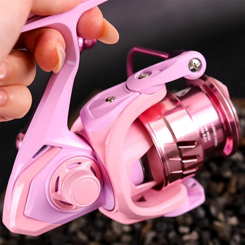 2025 NEW BAKAWA 3000 6000 Series Spining Fishing Reels Bearings 4+1BB Gear Sea Fishing Wheel Freshwater Saltwater Macaron Color