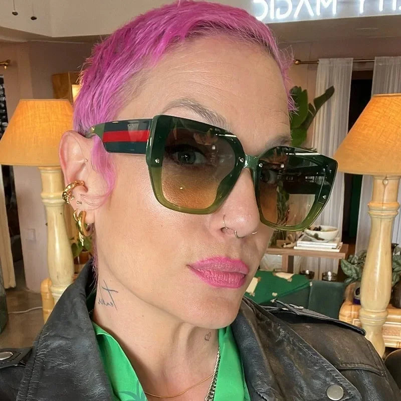 Women's Luxury Brand Sunglasses Woman High Quality Designer Sun Glasses Women Ladies Shade Oversized Eyewear Oculos De So