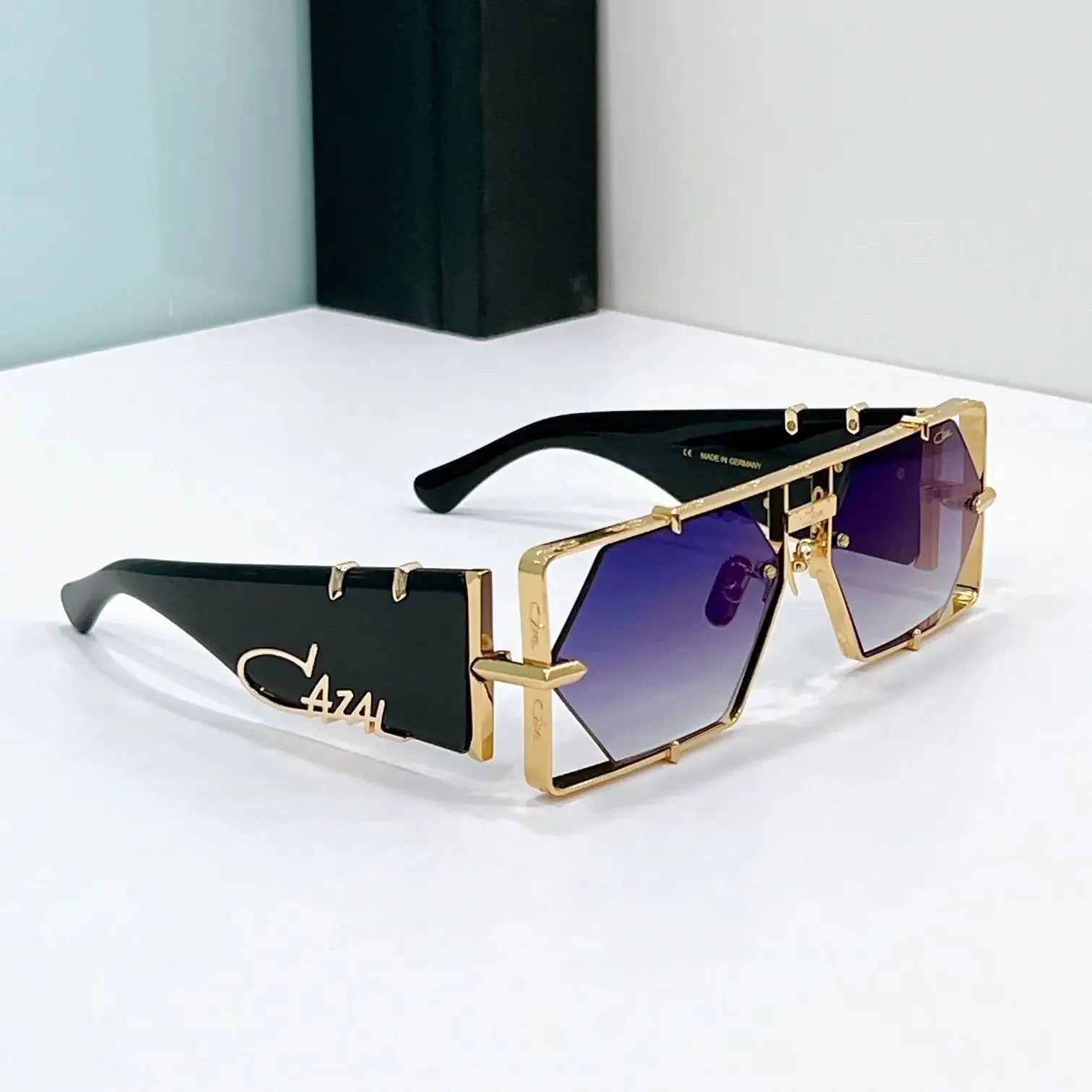 New Arrival ORIGINALCAZAL MOD004 Oversized Red Acetate Frame Men Eyewear Fashion Vintage Top Quality Luxury Women Sunglasses