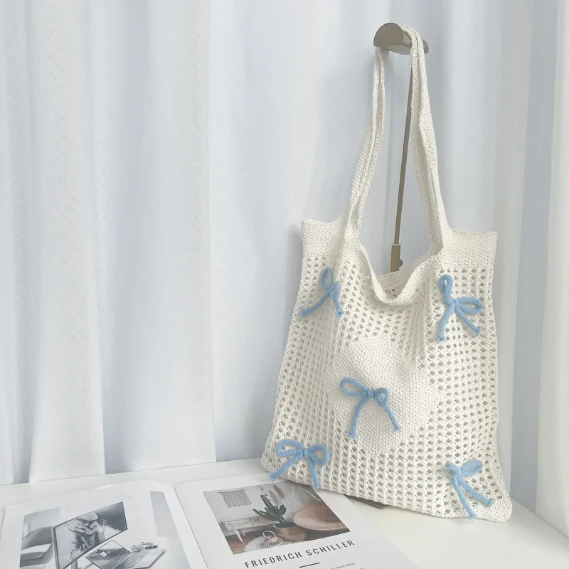 Women's woven bag  fresh and light single-shoulder crossbody bag  fashionable women's bag
