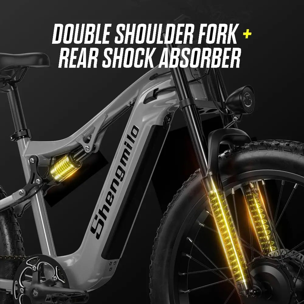 Shengmilo S600 26Inch Electric Bike 48V 2000W Dual Motors Powerful Ebike 31MPH 17.5Ah Samsung Battery Emtb EU USA UK Stock
