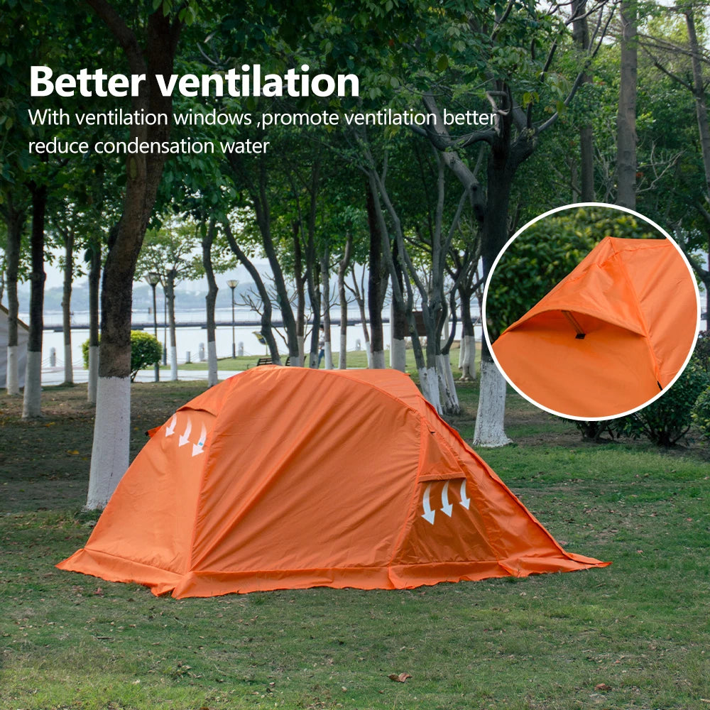 Ultra-Light 2-3 Person Hiking Tent – Snowproof, Portable, Double-Layer Aluminum Frame, Durable Oxford Fabric for Camping