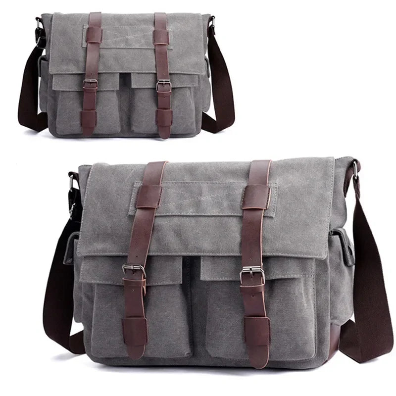 Men's Vintage Canvas Bag Men Casual Crossbody Bag For Men Messenger Bag Man Travel Shoulder Bags Bolsa Masculina High Quality