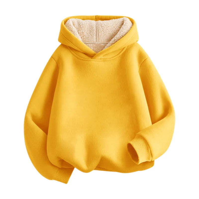 Unisex Winter Fleece Hoodies for Boys Sweatshirt Casual Thicken Warm Kids Zipper Coat Tops 8 9 10 12 Years Girls Clothes Cotumes