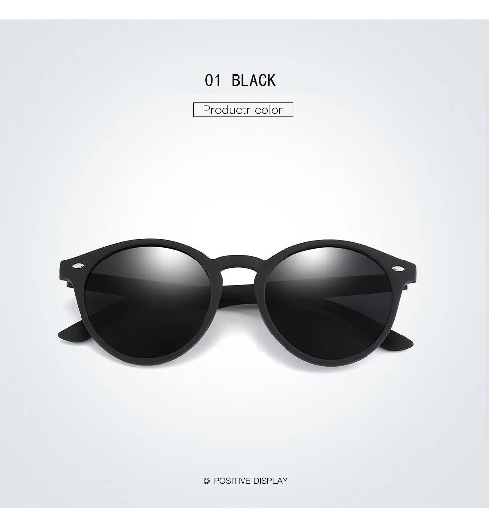 Fashion Round Polarized Sunglasses Women Men Classic Vintage Driving Travel Sun Glasses Circle Oval Brand Designer Eyewear UV400