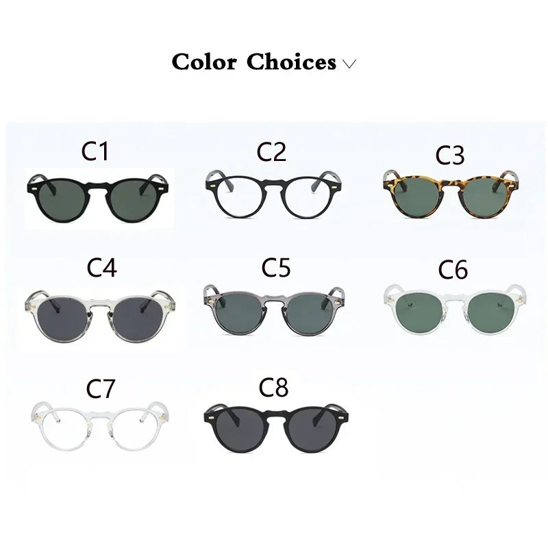 2025 Round Cat Eye Sunglasses Men Brand Designer Vintage Driving Sun Glasses Fashion Retro Male Shades Women Oculos De Sol