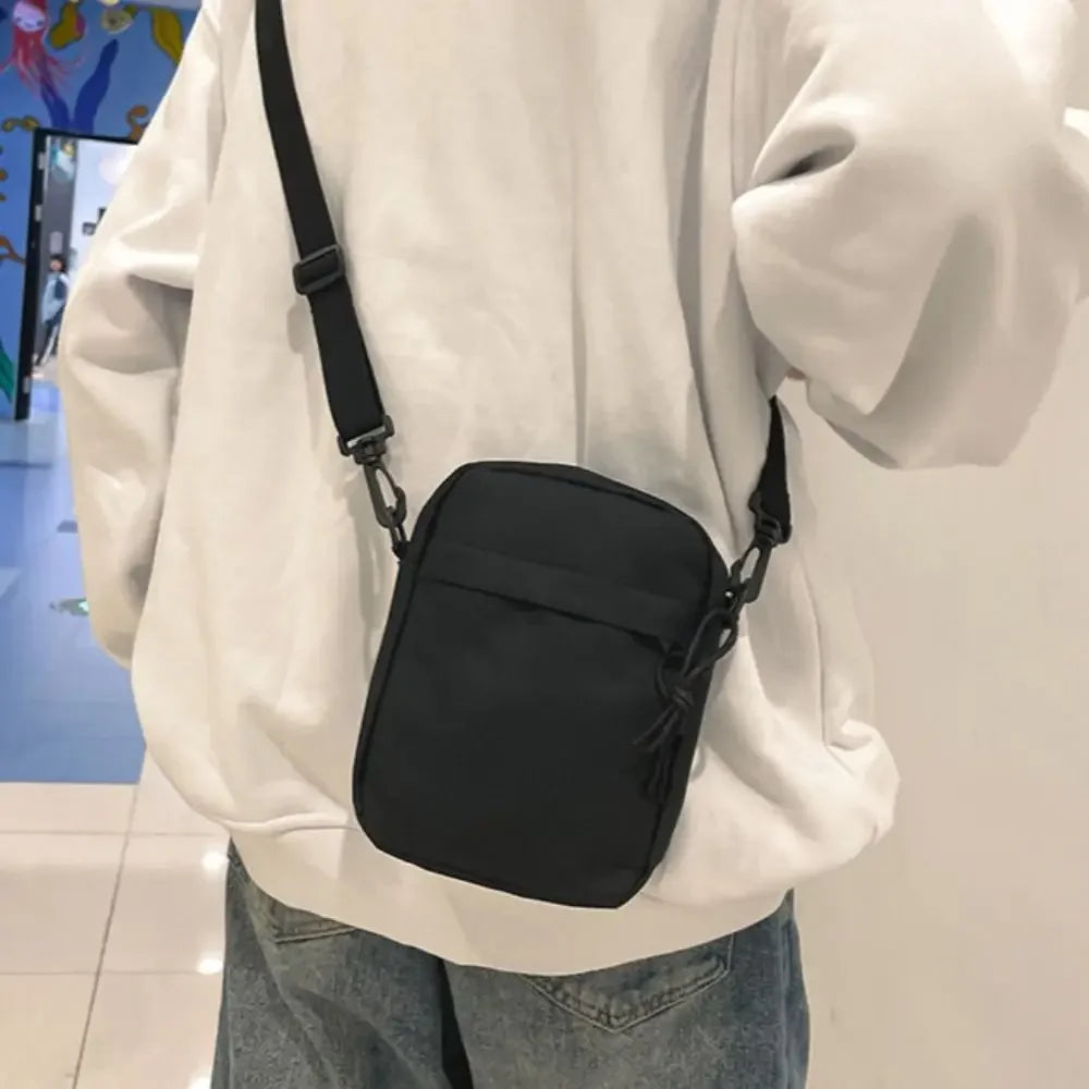 Black White Khaki Crossbody Bags High Quality Oxford Cloth Minimalists Tote Bag Long Shoulder Strap Travel Storage Men Women