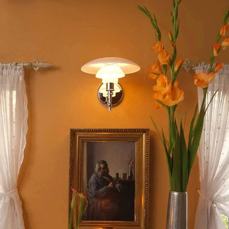 Modern Simplicity Classic Glass Wall Lamp Sconce Light for Bedroom Bedside with E27 Replaceble Bulb  Wall Decor