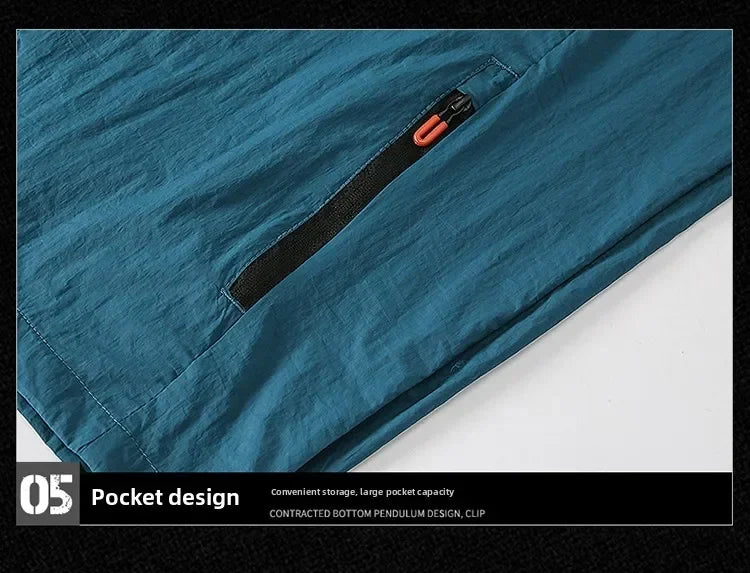 UPF100+ Men Summer Windbreaker Zip Pockets Uv Sun Protection Jackets Breathable Ultra-light Clothes Outdoor Skin Thin Coats Camp