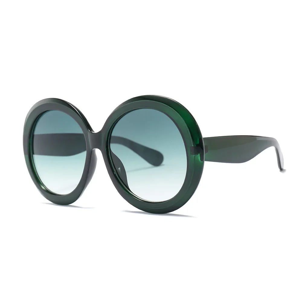 Unisex Big Round Sunglasses Women 2023 New Fashion Retro Oversized Sun Glasses Vintage Gradient Black Shades Luxury Eyewear