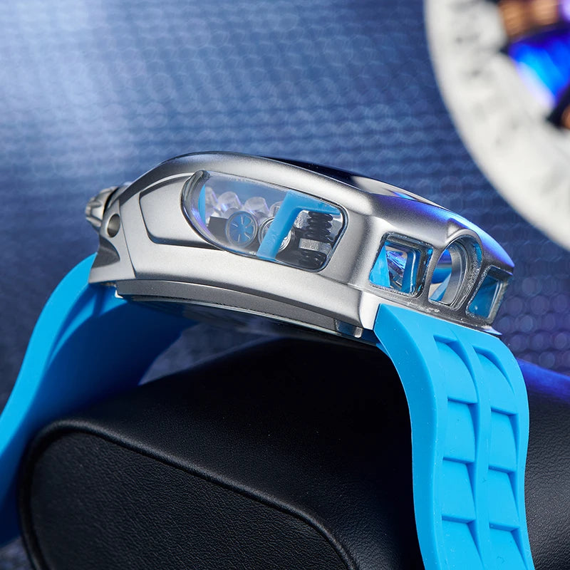 OBLVLO men's mechanical watches, purely hand-wound mechanical watches, creative men's watches, men's timepieces, men's watches