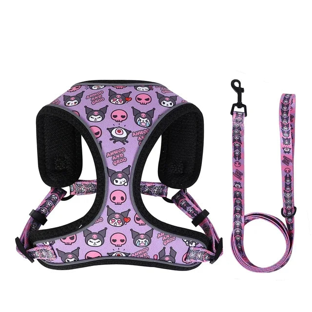 personalized Reflective Dog Cat Harness Vest Pet Adjustable Walking Leash Set for Puppy Small Medium Dogs Chihuahua Pet Supplies