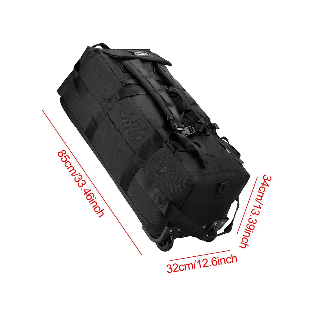 Wheeled Duffel Bag Rolling Garment Bag Large Portable Overnight Suitcase Backpack for Beach Business Trip Camping Storage Bag