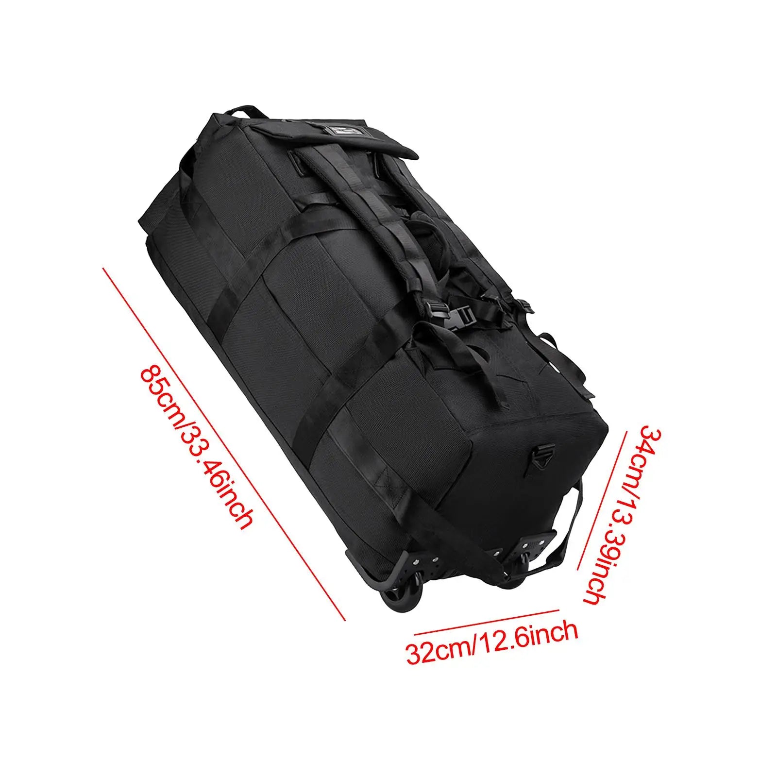 Wheeled Duffel Bag Rolling Garment Bag Large Portable Overnight Suitcase Backpack for Beach Business Trip Camping Storage Bag