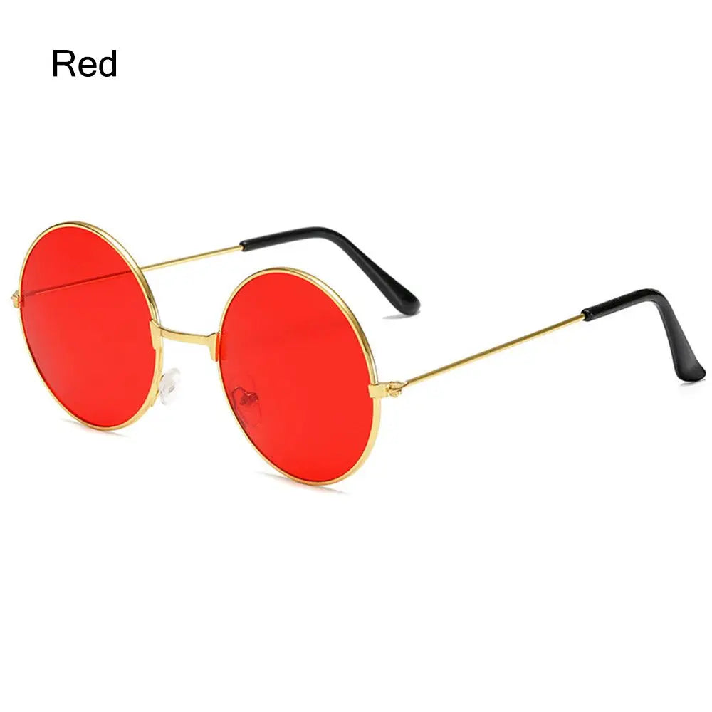Fashion Vintage Round Sunglasses Women UV400 Sun Glasses Colorful Round-frame Glasses Female Male Metal Mirror Oculos De Sol