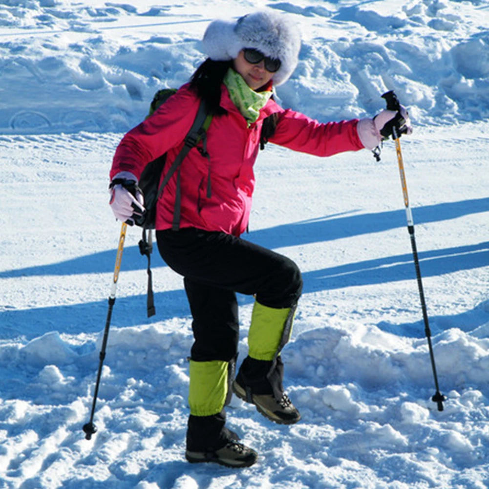 Nylon Ski Legging Gaiters Outdoor Snow Foot Cover Unisex Waterproof Leg Protection Guard Camping Hiking Travel Leg Warmers Cover