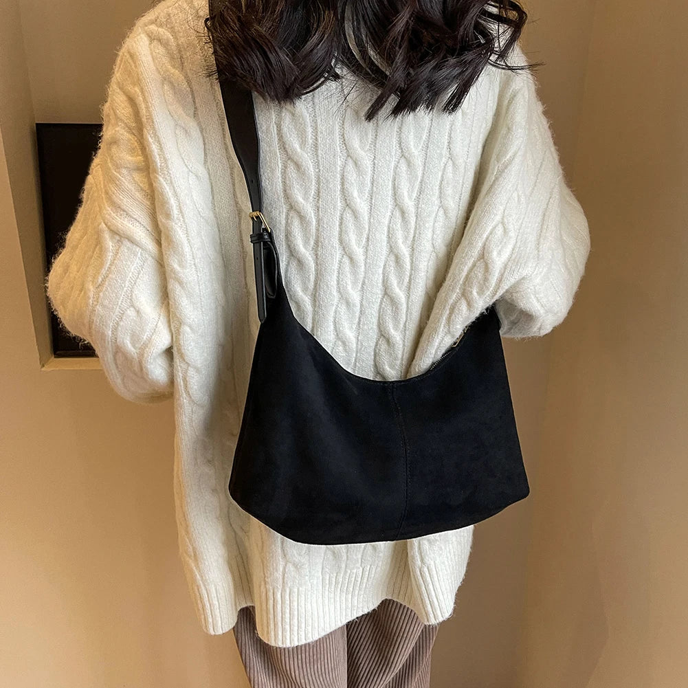 Crescent Bag for Women Adjustable Strap Hobo Bag with Inner Pocket Shoulder Bag Zipper for Work Travel