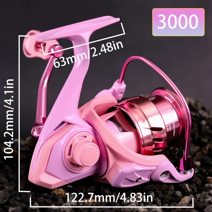 2025 NEW BAKAWA 3000 6000 Series Spining Fishing Reels Bearings 4+1BB Gear Sea Fishing Wheel Freshwater Saltwater Macaron Color