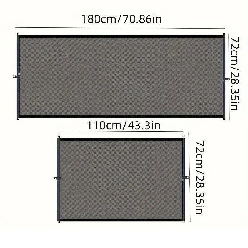 Pet Barrier Fences Mesh Dog Cat Gate Entrance Separation Guard Folding with Hooks Breathable Mesh Pet Dog Safety Playpen
