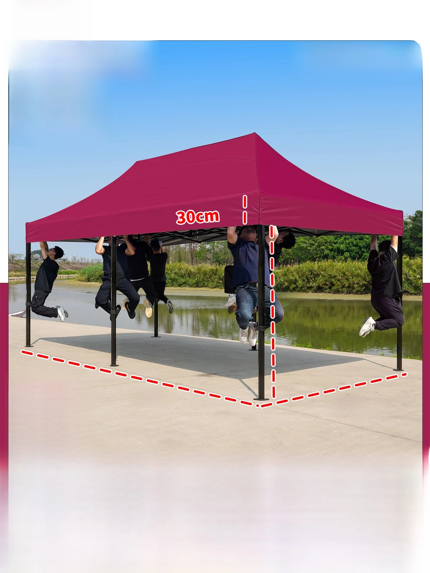 Thiened Four-Legged 3x6 Meters Tent Outdoor Rain And Sun elter Stall Special Outdoor Cam Travel Supplies Canopy