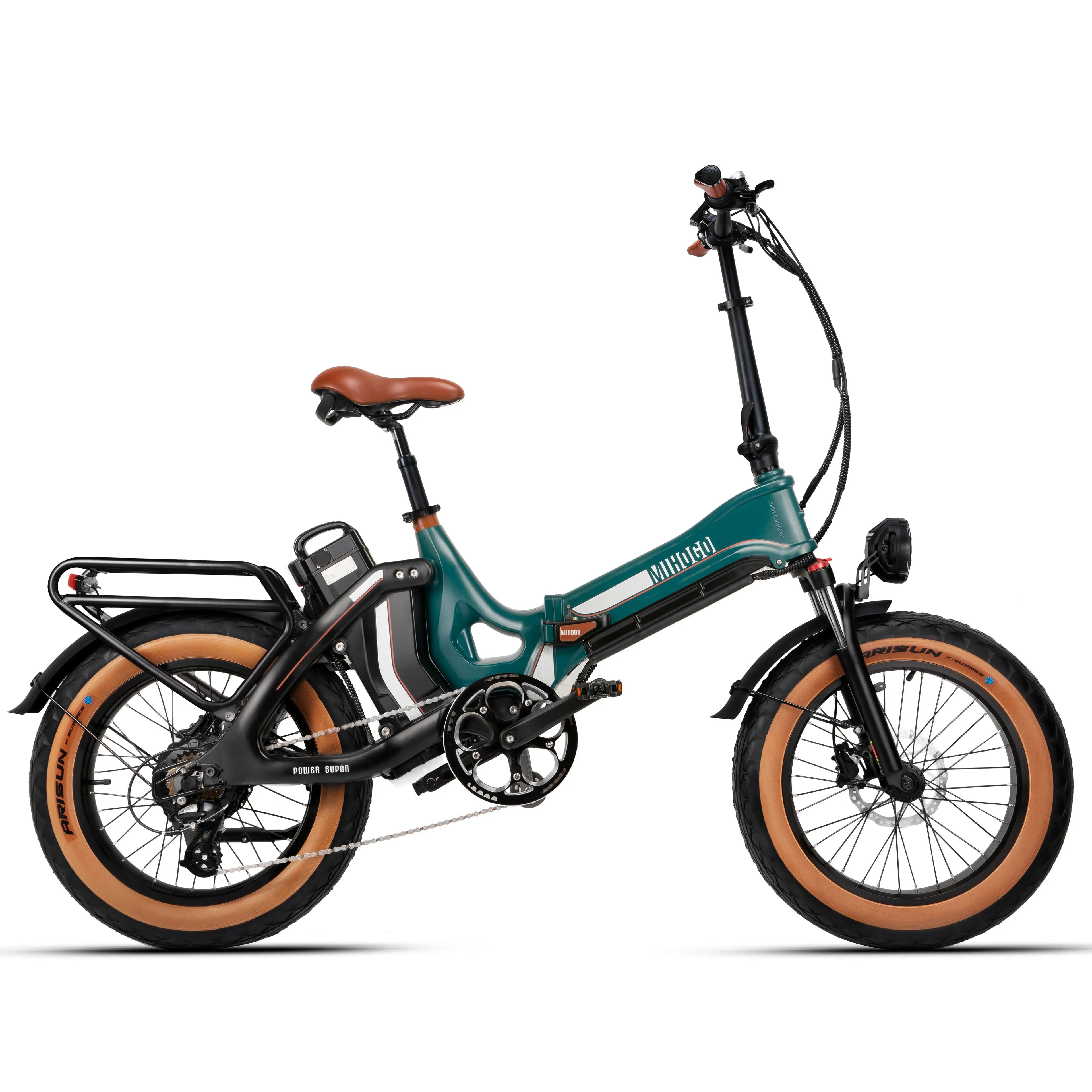 MIHOGO ONE Adult Electric Bicycle 750W City Ebike 48V 12.8+16AH Dual Batteries E-bike 20"Fat Tire Foldable Electric Bike
