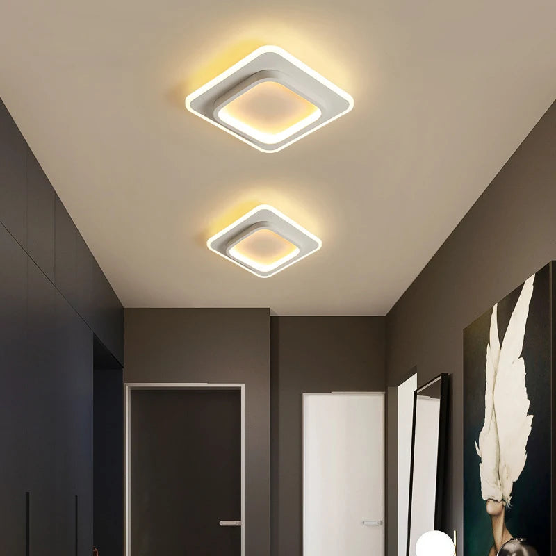 Acrylic Ceiling Fixture Led Light Nordic Indoor Surface Mounted Round Square Drop Corridor  for Home Ceiling Lamp