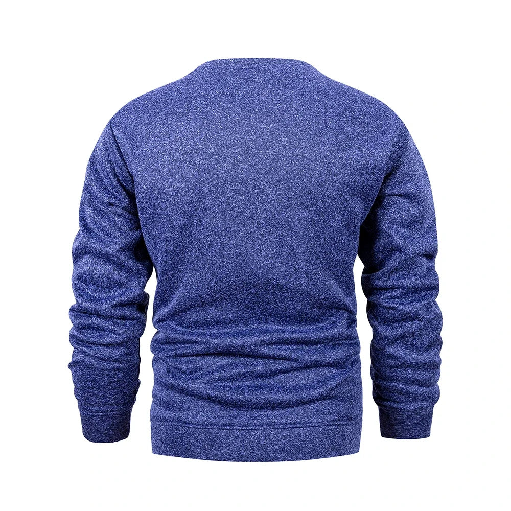 Men's Long Sleeve Sweaters Crew Neck Basic Pullover Shirts Autumn Warm Streetwear Outdoor Jogger Casual Loose Sweatshirt Hoody