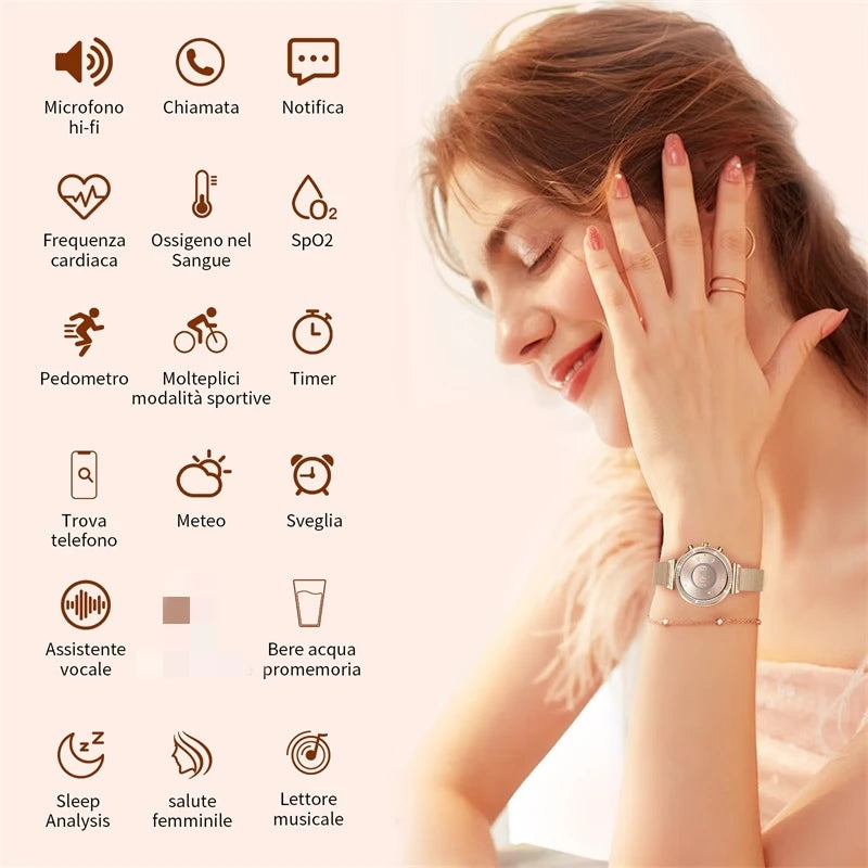 Ladies' Smartwatch, Answering/making Calls, Message Push, Compatible With For IPhone/Android Phones, 1.27-inch Full Touch Screen