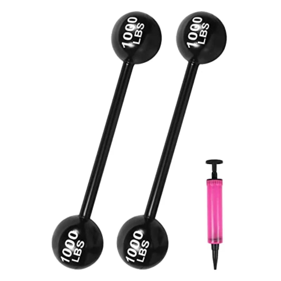 2 PCS Giant Inflatable Dumbbell Barbell Funny Carnival Circus Birthday or Halloween Party Decorations Fake Weights Cosplay Prop