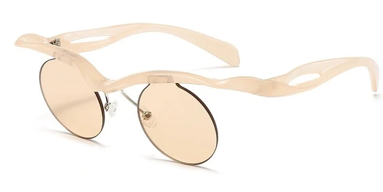 Unique Round Sunglasses for Women Men Fashion Punk Cool Decoration Sun Glasses High Quality Goggles Shades