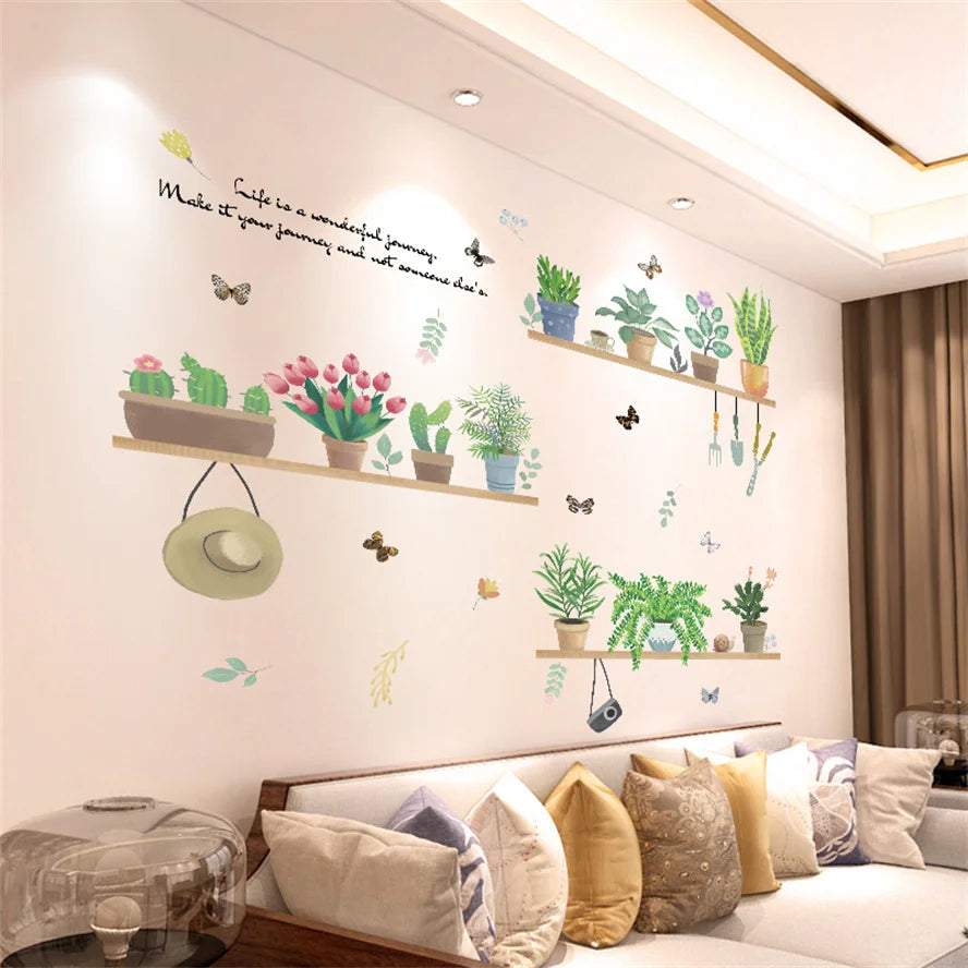 Living Room Flower Background Wall Stickers Bedroom Room Wall Decoration Stickers Wallpaper Self-adhesive Stickers Home Decor