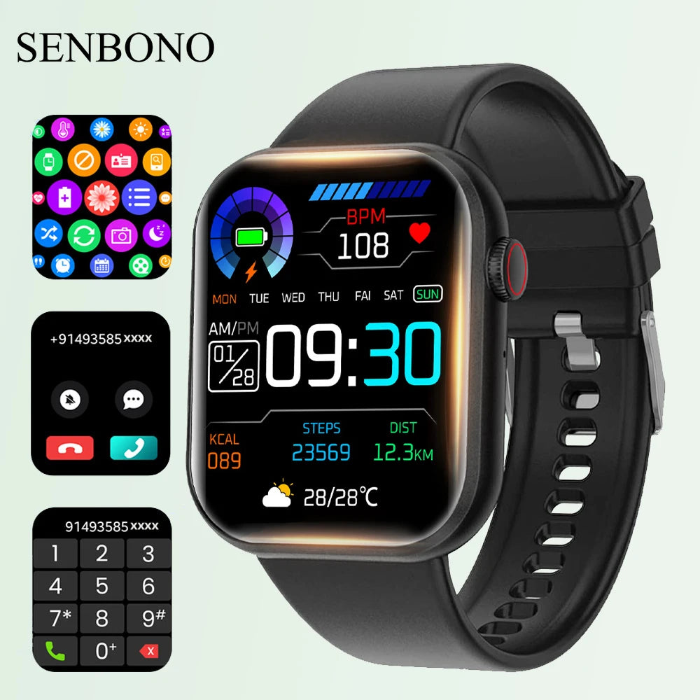 SENBONO Life3 Women Smart Watch Bluetooth Dials Call Health Monitor Watch Sport Waterproof Smartwatch Women for IOS Android