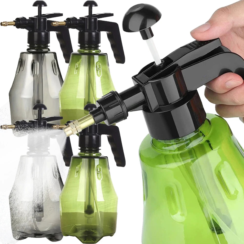 Pressure Spray Bottle Handheld Garden Lawn Pump Watering Can with Adjustable Nozzle Car Wash Plastic High-Pressure Mist Sprayer