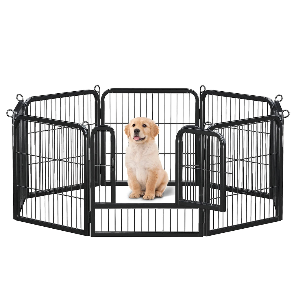 Heavy-Duty Metal Puppy Playpen – 24"/32"/40" Options, 8/16 Panels, Ideal for Indoor Use & Outdoor (RV Camping, Yard, Garden)
